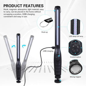 Portable UV Light Sanitizer Wand – USB Rechargeable, Kills 99% of Germs, Viruses & Bacteria – Perfect for Travel, Home, and Car